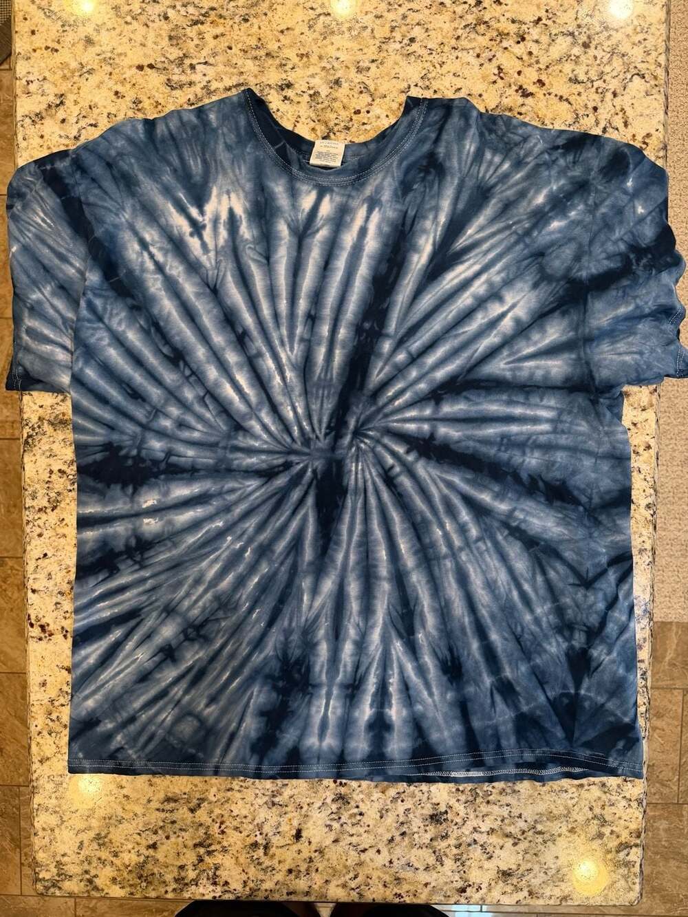 Colortone Grim Reaper Pirate Ship Spiral Tie Dye Tee 2XL